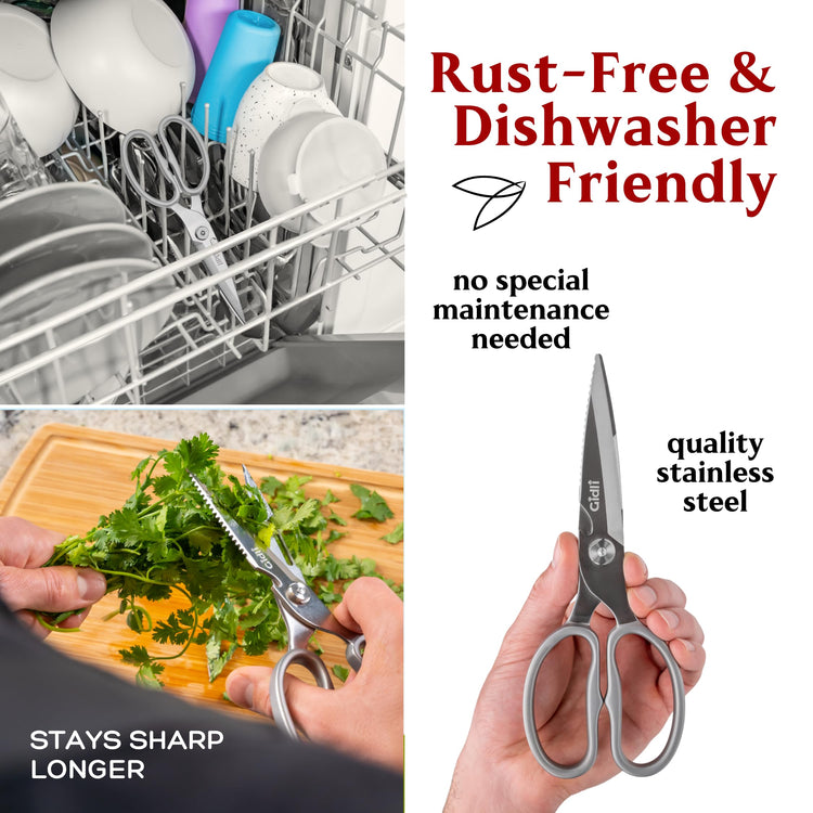 Premium Kitchen Scissors All Stainless Steel