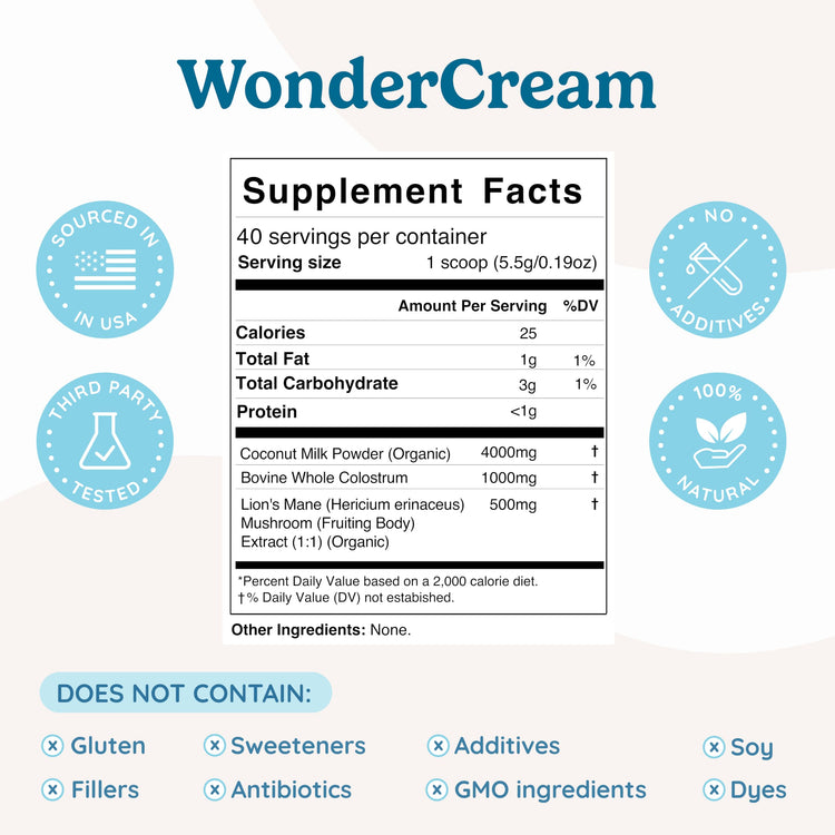 Bovine Colostrum Superfood Creamer Supplement Powder w (7.76 Ounce)