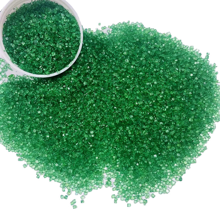 Green Sanding Sugar for Baking Edible Sparkling Coarse Sugar Crystals Sprinkles for Baking Topping Cake Cookie Cupcake Topper Ice Cream Decoration Supplies 3.2 OZ