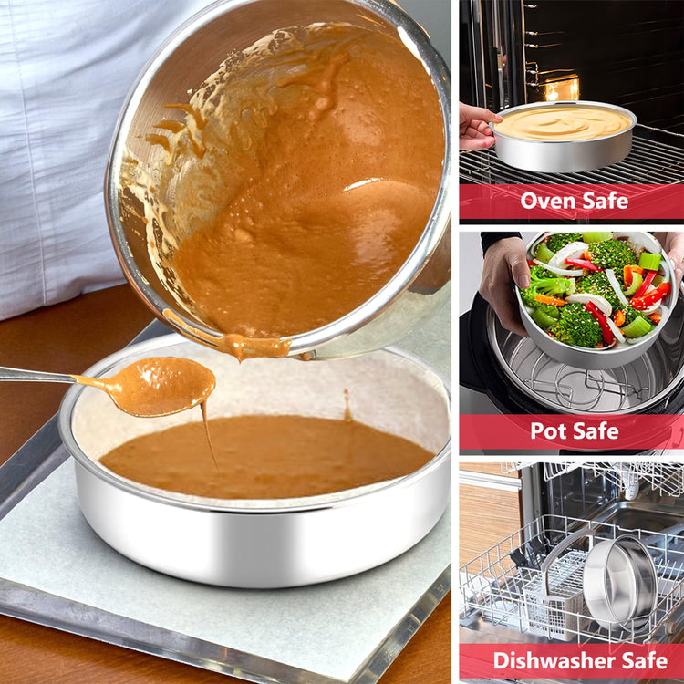 8 Inch Round Cake Pan Set of 3 (3 Count)