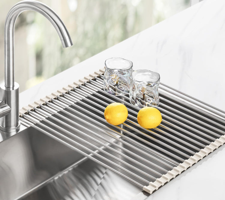 Roll Up Dish Drying Rack Over Sink