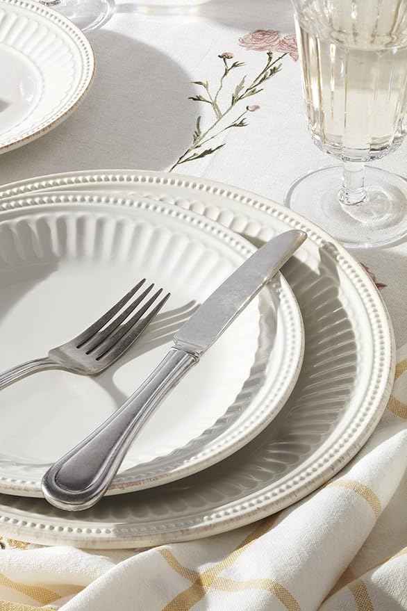Lenox 895721 French Perle Groove Dinner Plates, Set Of 4