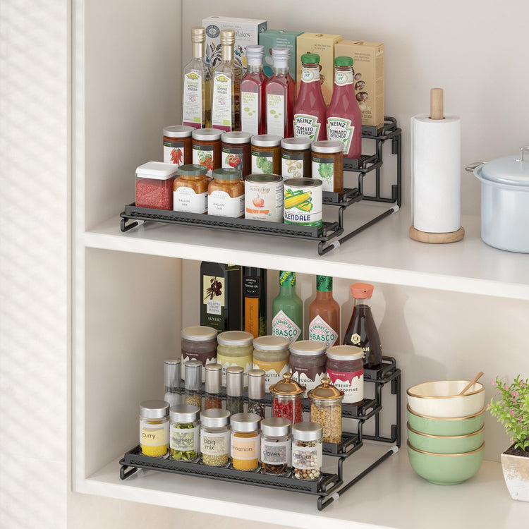 2 Pack Spice Rack Organizer for Cabinet (2 Count)