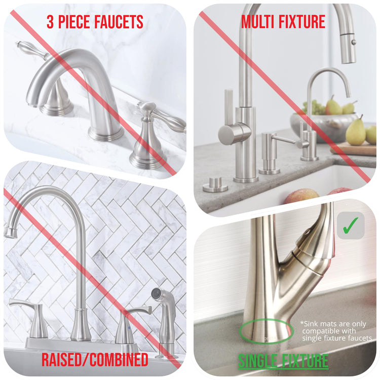Original SINKMAT 24in XL Faucet Splash Guard Extra Long Microfiber Sink Drip Catcher Mat Non Slip Countertop Protector Drying Pad for Kitchen Bathroom RV Machine Washable Black
