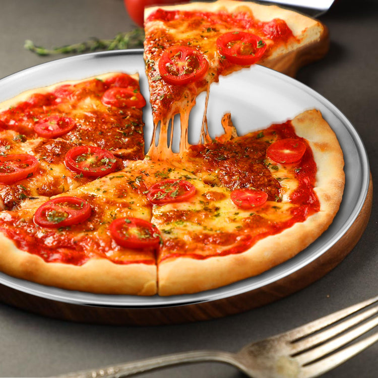 Pizza Pan, 9/10/12 Inch Stainless Steel Pizza Pans Trays Set of 3 (8.66 Count)
