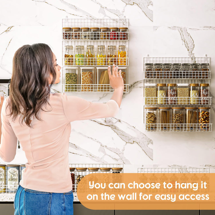 9 Tier Spice Rack Organizer with Door Hook