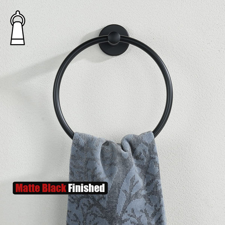 Black Towel Ring