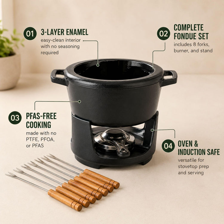 Nori 1 Quarts Enameled Cast Iron Grill Pan