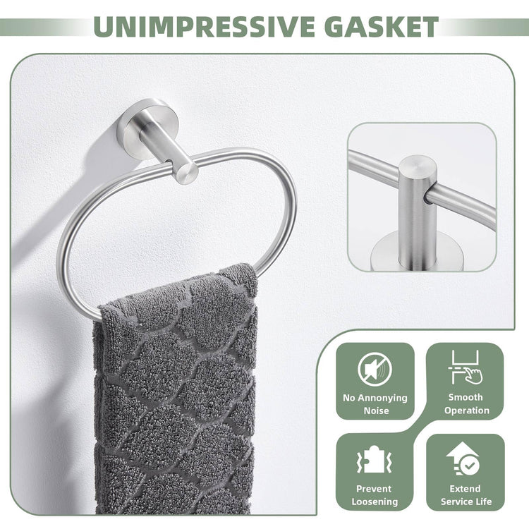 Oval Towel Ring Brushed Nickel