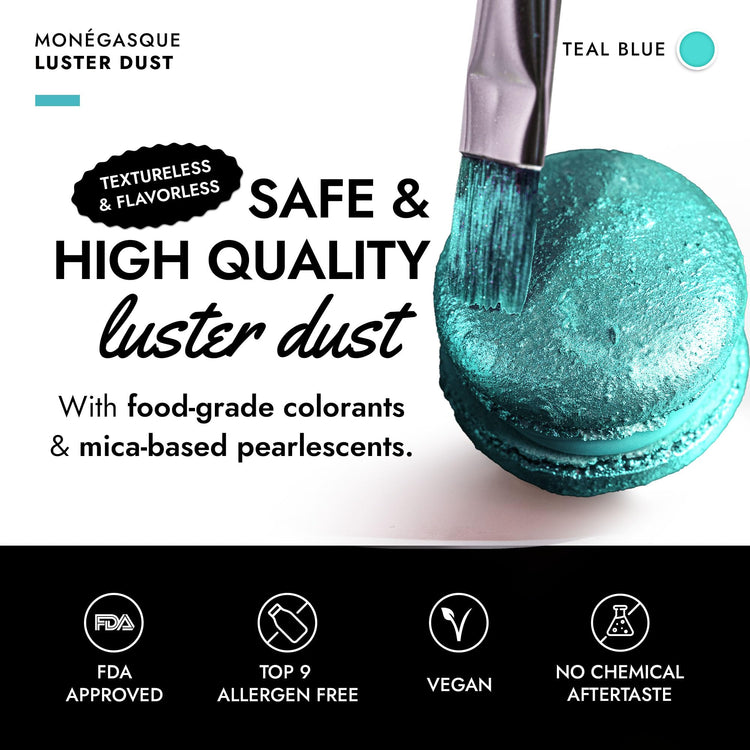 Teal Blue Edible Glitter for Drinks & Cakes