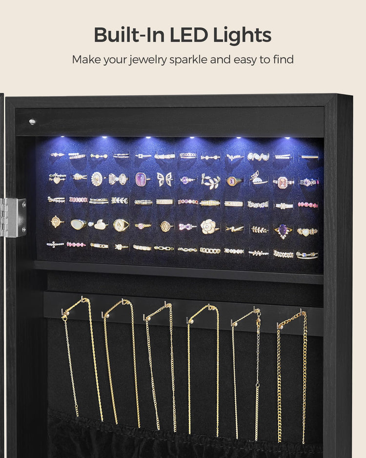 Mirror Jewelry Cabinet Armoire