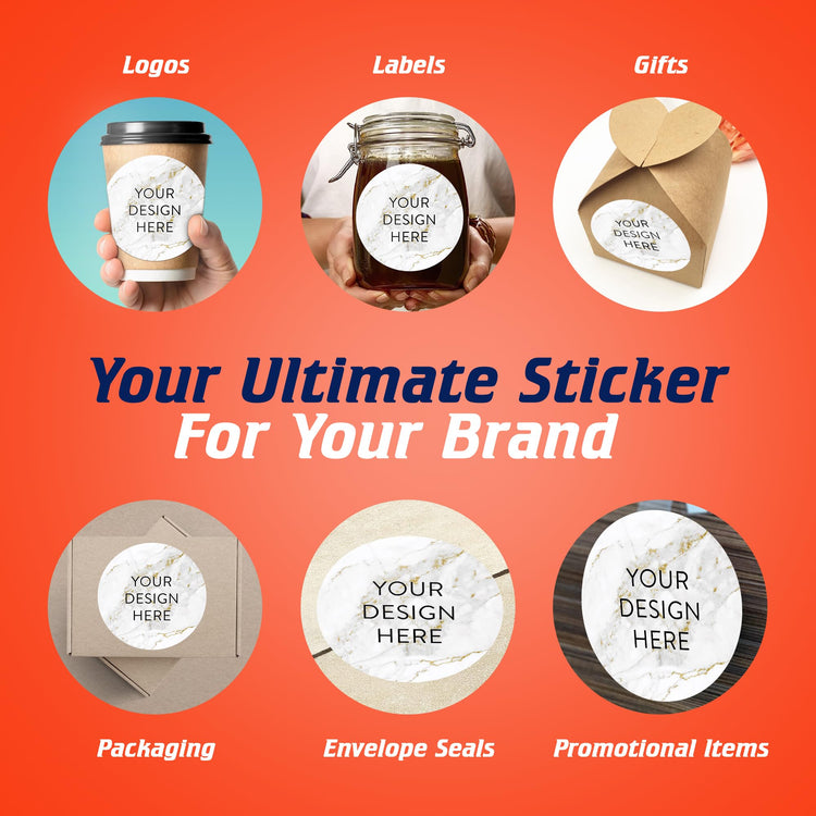 Custom Vinyl Stickers Your Image (100 Count)