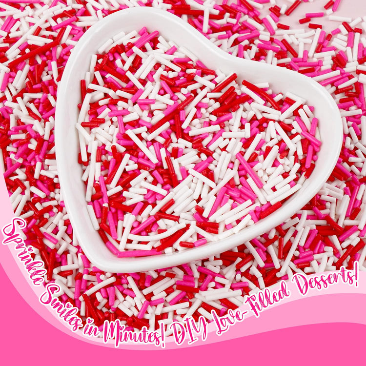 Valentines Pink Jimmies Sprinkles (5.2911 Ounce)