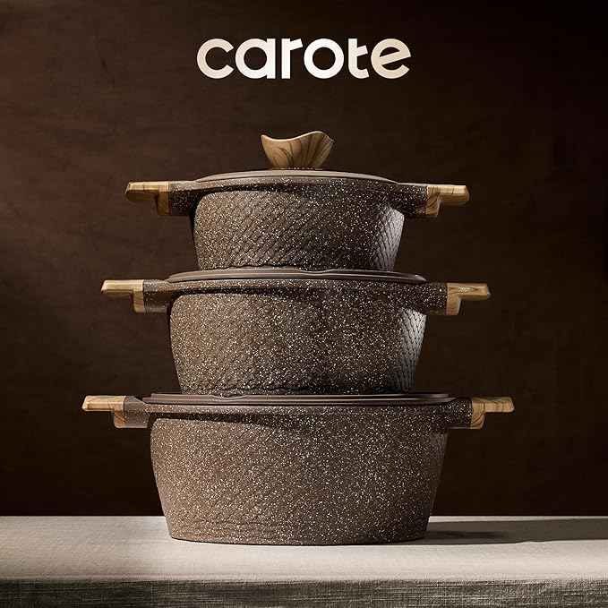 CAROTE 26PCS Pots and Pans Set Non Stick, Cookware Set Pots and Pans Induction Cook Ware, Nonstick Kitchen Cooking, PFOA Free