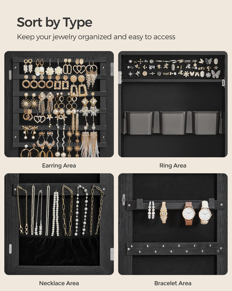 Mirror Jewelry Cabinet Armoire
