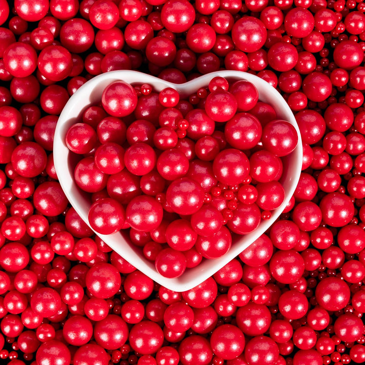 Edible Red Pearl Sprinkles (4.5 Ounce)