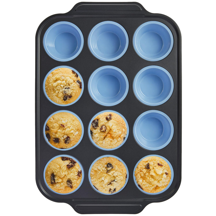 Silicone Muffin Pans for Baking with Metal Frame