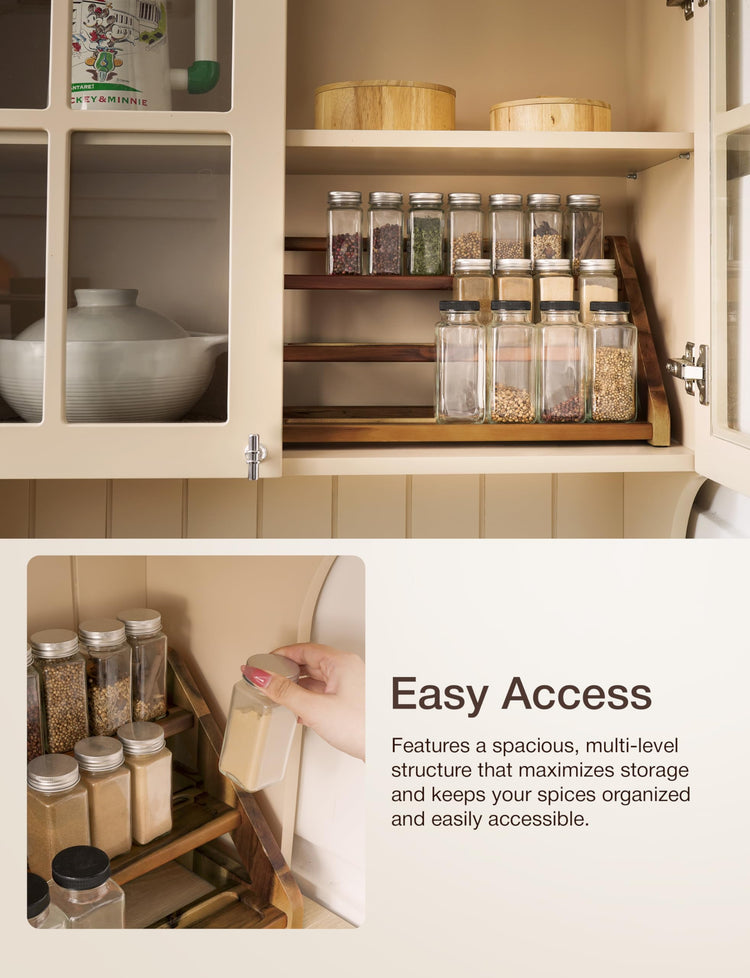 Acacia Wood Spice Rack