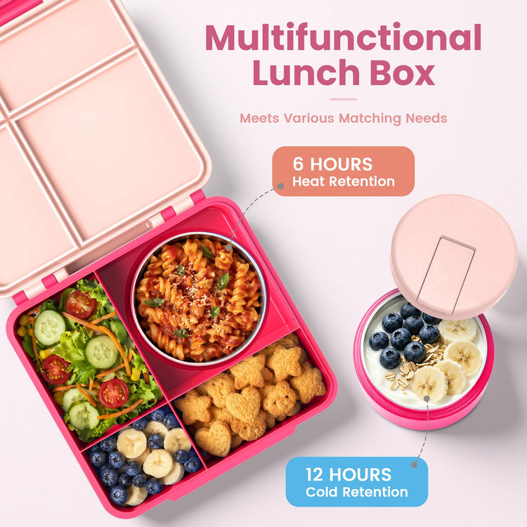 Bento Lunch Box for Kids with 8oz Soup Thermo