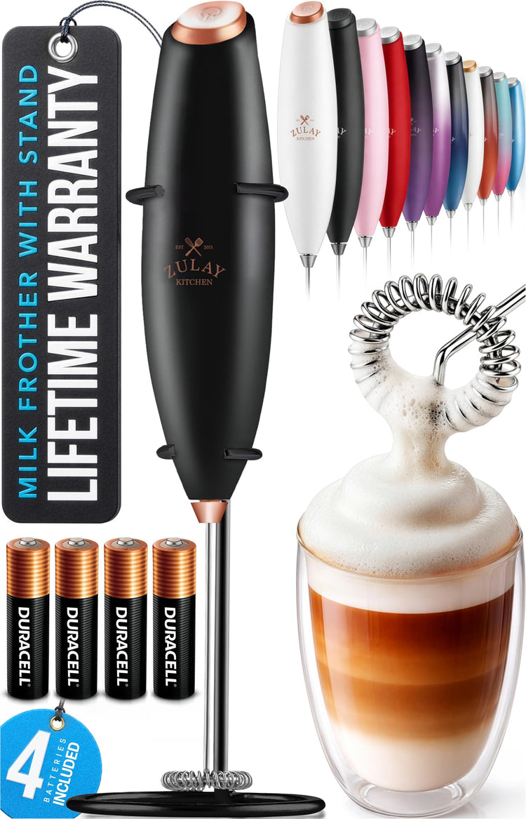 Powerful Milk Frother Wand With Duracell Batteries