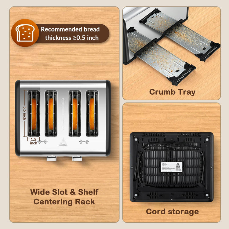 4 Slice Toaster with Touch Screen Control