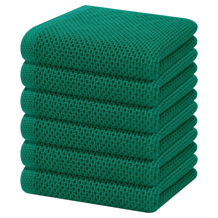 100% Cotton Waffle Weave Kitchen Dish Towels 6 (6 Count)