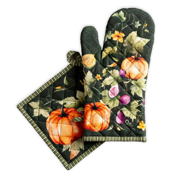 100% Cotton Oven Mitt & Pot Holder Set (2 Count)