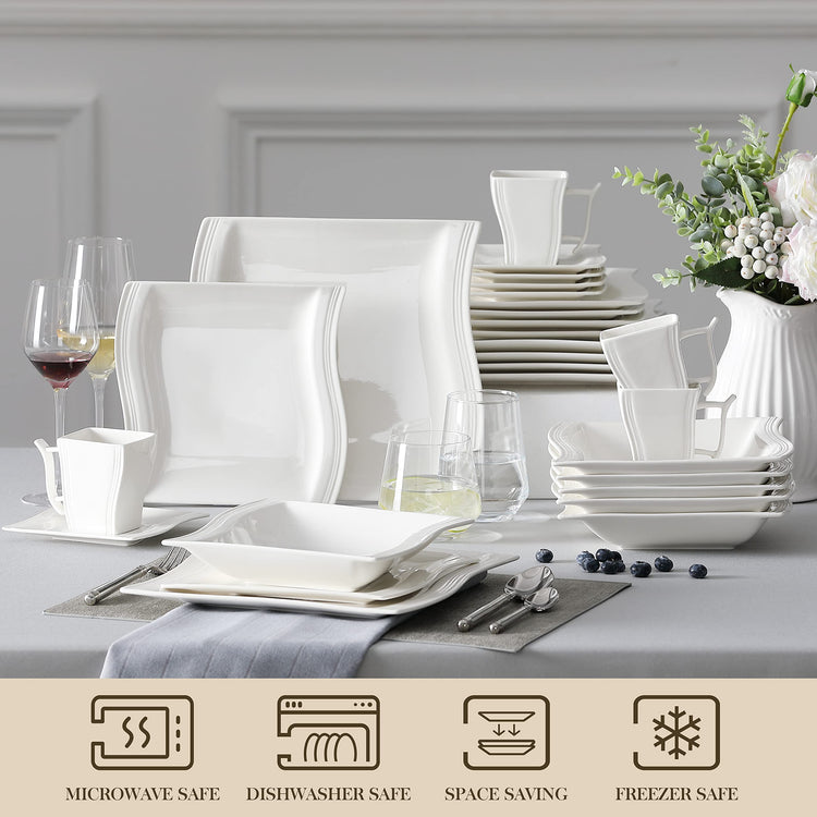 Ivory White Dinnerware Sets