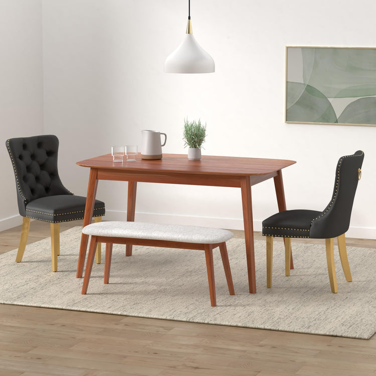 Black and Gold Velvet Dining Chairs Set of 4 (4 Count)
