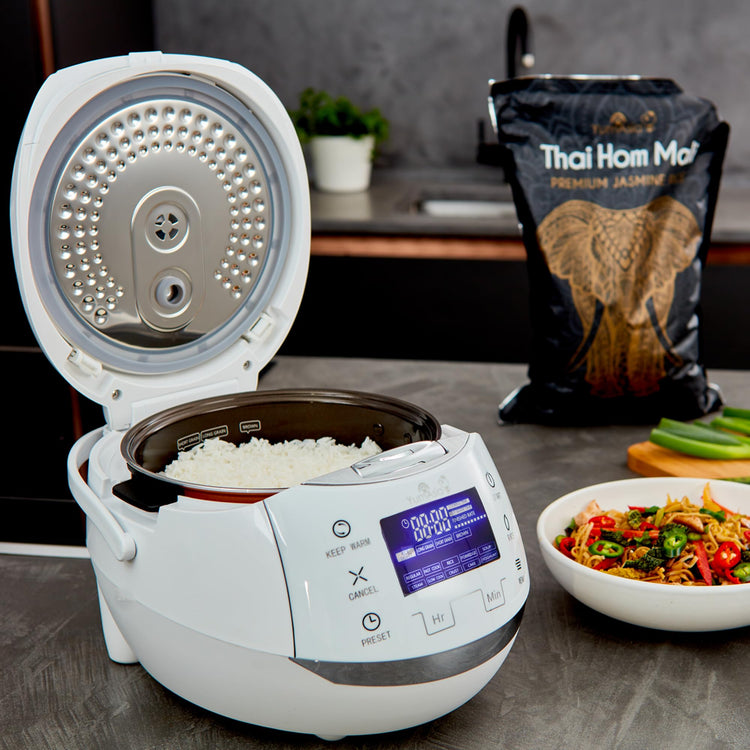 Sakura Rice Cooker with Ceramic Bowl and Advanced Fuzzy Logic