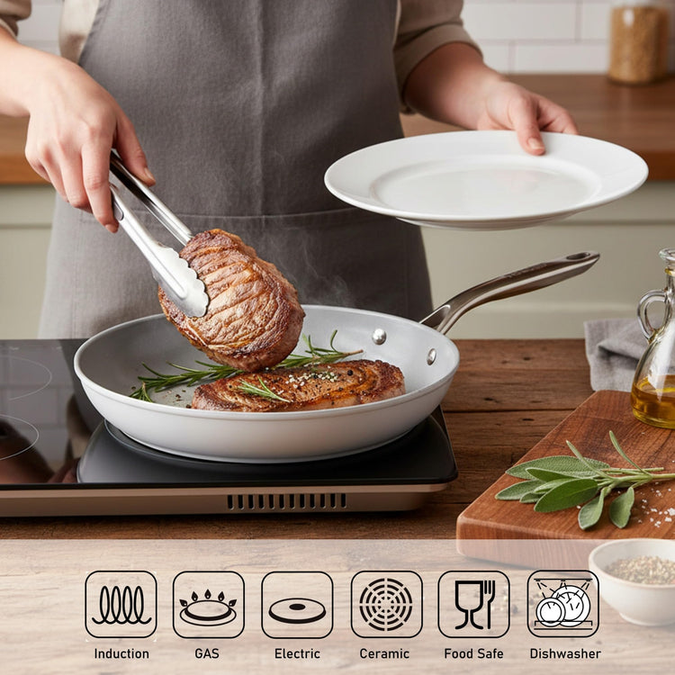CeraTerra Ceramic Nonstick Frying Pan Skillet