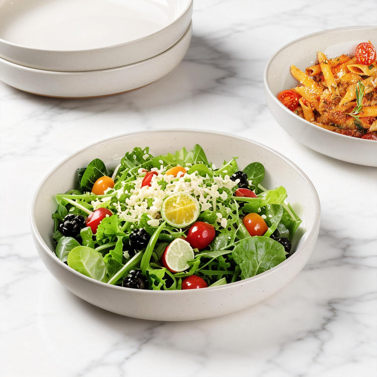 8.75'' Large Ceramic Pasta Bowls (4 Count)