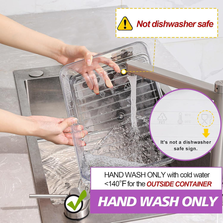 shopwithgreen Snackle Box Container, Divided Serving Tray with Lid and Handle for Party, Veggies, Fruit, Nuts, Food Tray Platter Charcuterie Snack Box Container for Entertaining, Picnic, Purple