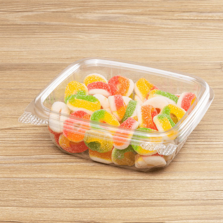 PET Hinged Deli Containers with Lids (200 Count)