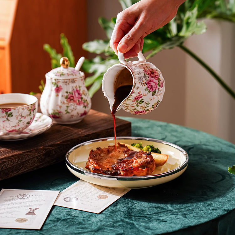 Ceramic Sugar and Creamer Set
