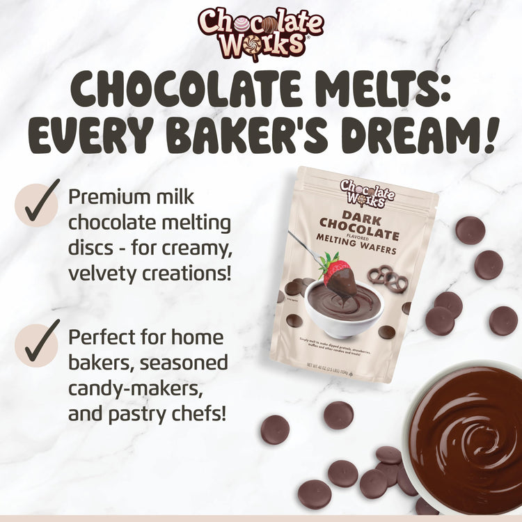 Dark Chocolate Melting Chocolate Wafers (40 Ounce)