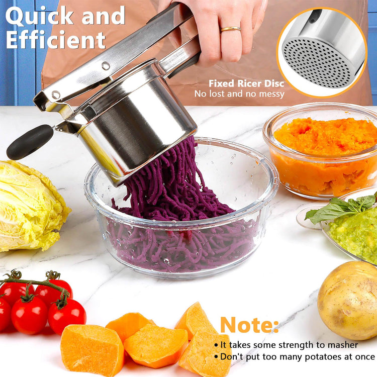 Potato Ricer Heavy Duty Stainless Steel Potato Masher and Ricer for Mashed Potatoes Tool
