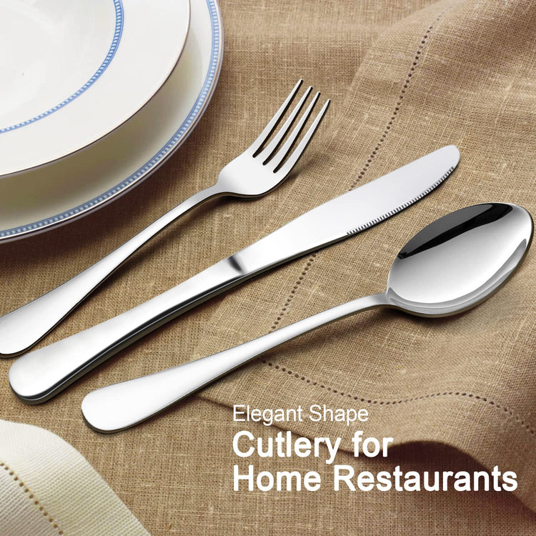 48 Pieces Silverware Set with Serving Utensils (8 Count)