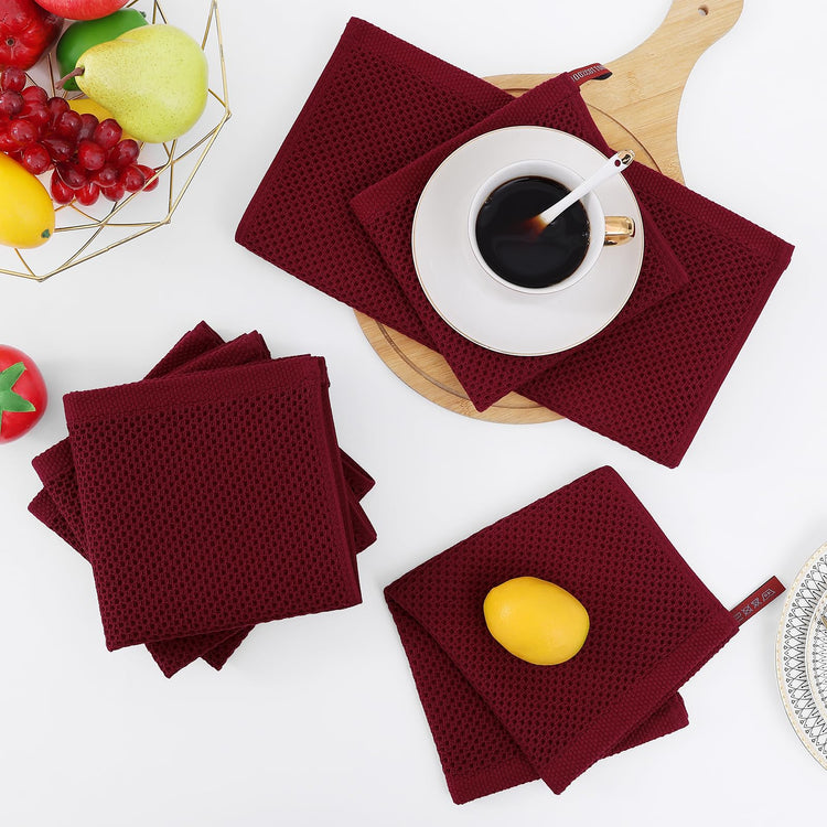 100% Cotton Waffle Weave Kitchen Dish Cloths 12 (12 Count)