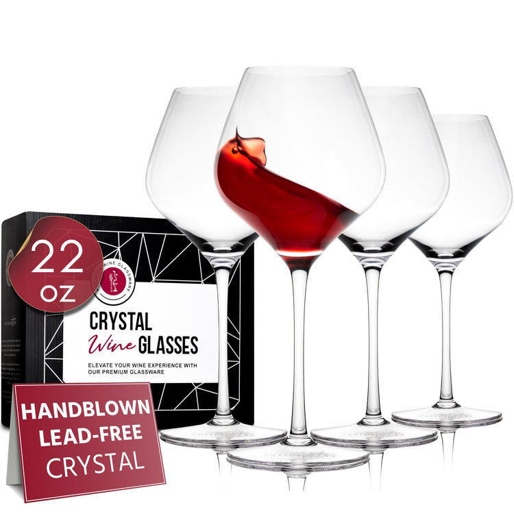 Crystal Wine Glasses Set of 4 (4 Count)