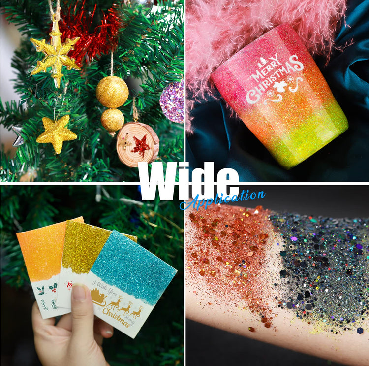 Glitter 32 Colors Fine and Chunky Glitter for Crafts (9.03 Ounce)