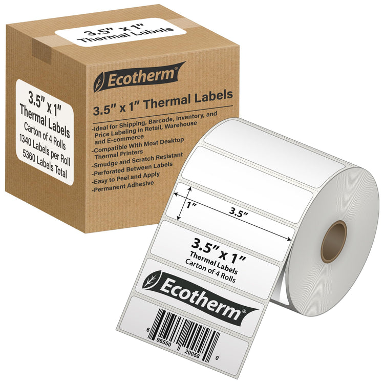 3.5" x 1" Thermal Labels (5360 Count)