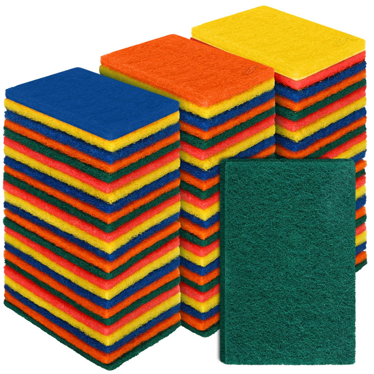 100 Pcs Non Scratch Scouring Pads for Kitchen Dish