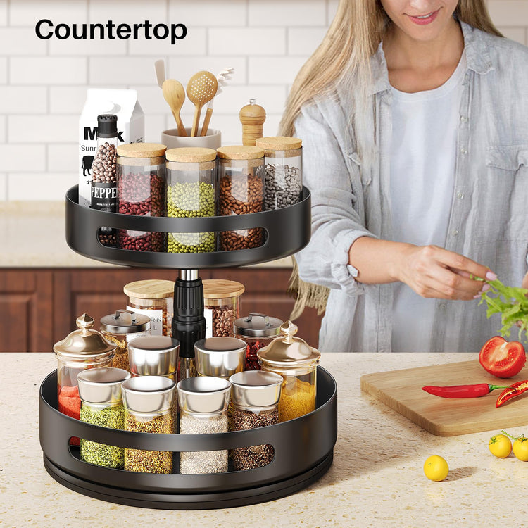 Lazy Susan Spice Rack Organizer for Cabinet