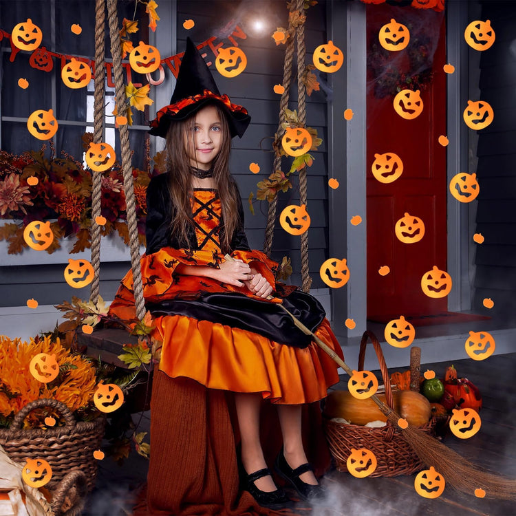 Halloween Pumpkin Confetti Table Decorations