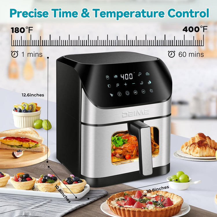 Air Fryer 6.2 QT Oilless 1500W Large Capacity Oven Air Fryers Healthy Cooker with 10 Preset