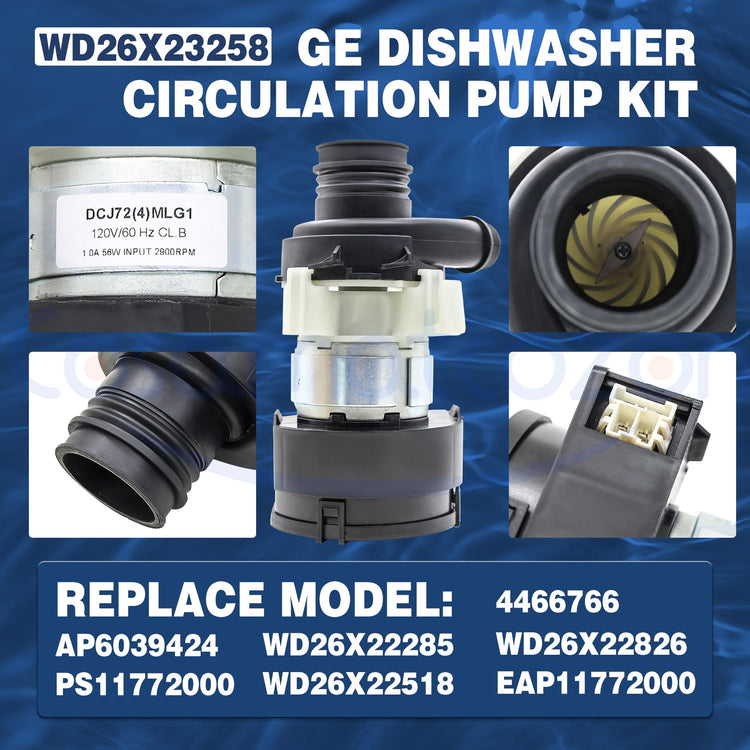 WD26X23258 Cosamatcozon Dishwasher Brushless Motor Circulation Pump Kit