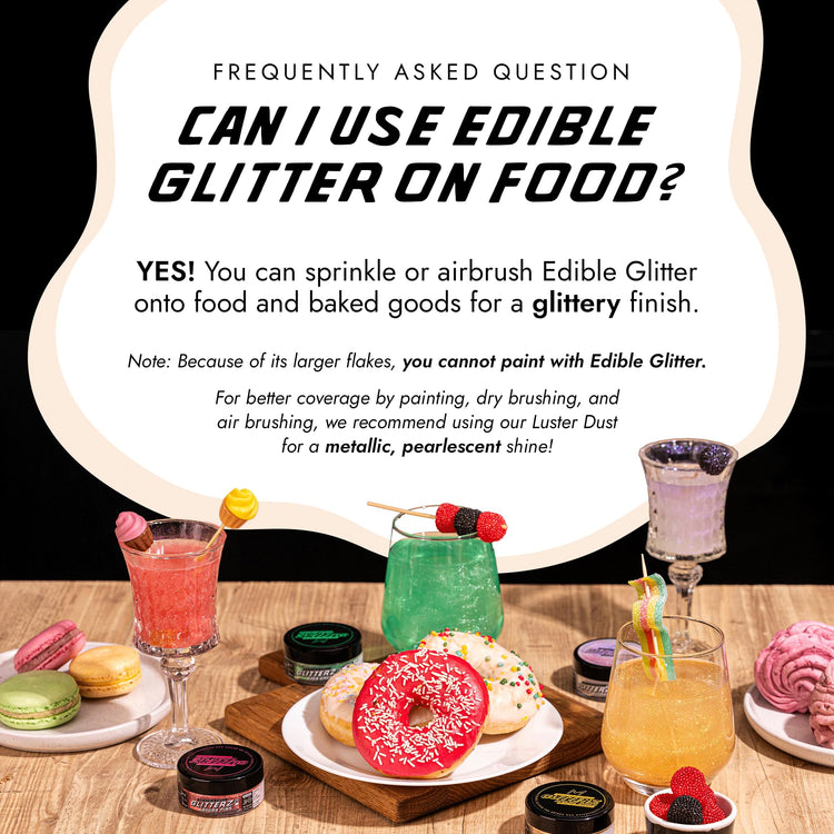 Snow White Edible Glitter for Drinks & Cakes