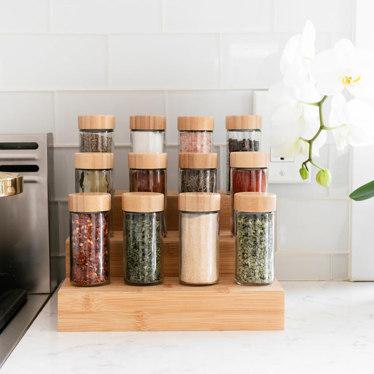 Glass Spice Jars with Label (24 Count)