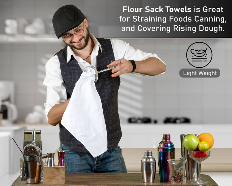 Flour Sack Towels 24 Pack 28”x28” (24 Count)